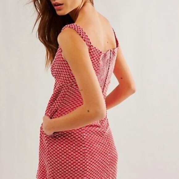 Free People Women's Red Berry Kiss Mini Dress (NWT) - Picture 4 of 12